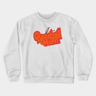 Retro Baseball Mom Crewneck Sweatshirt